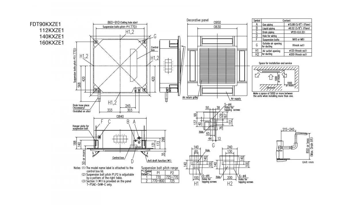 Schema tehnică FDT112KXZE1