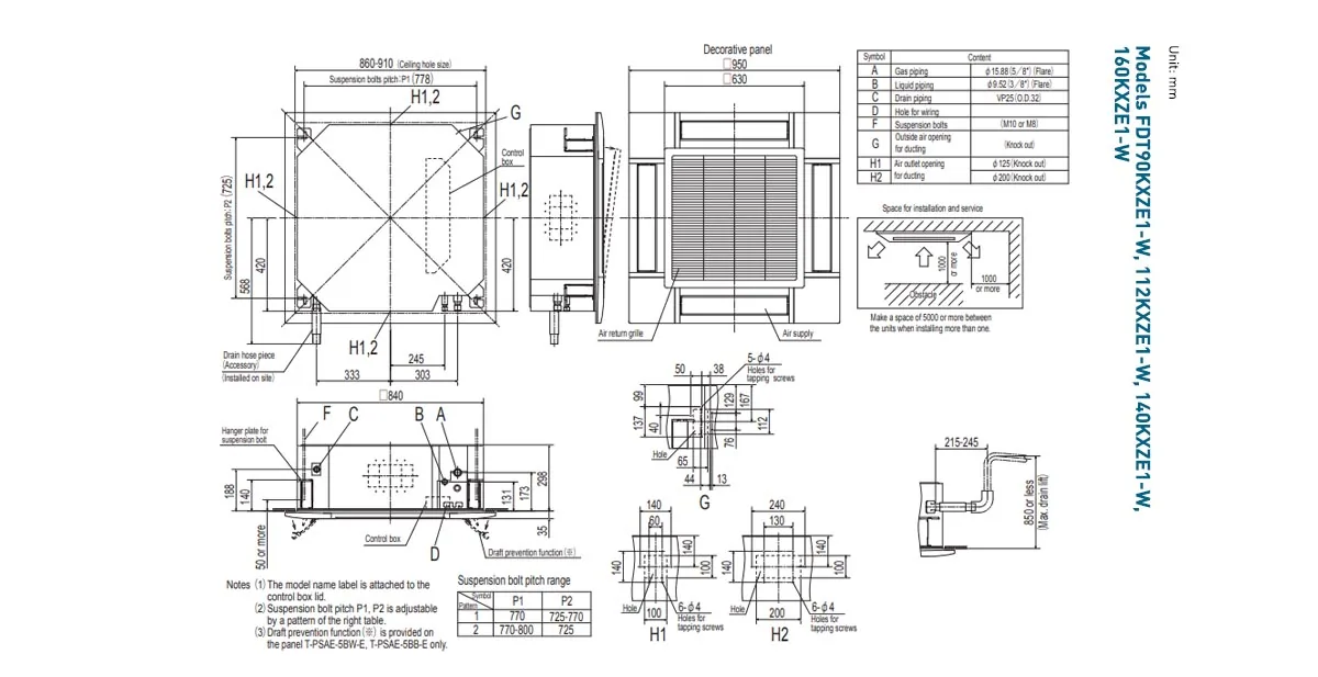 Schema tehnică FDT112KXZE1-W