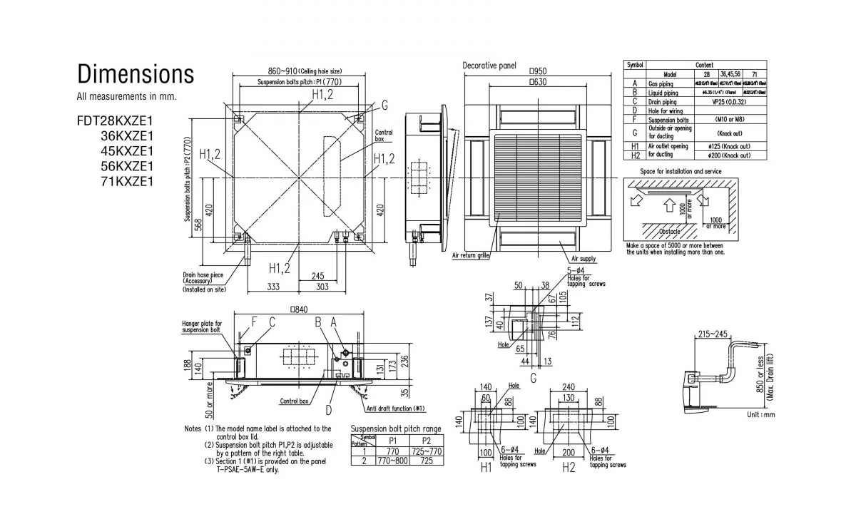 Schema tehnică FDT36KXZE1