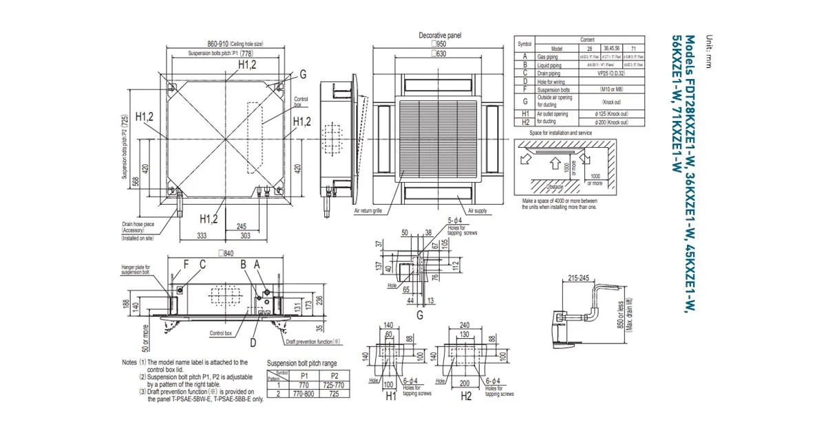Schema tehnică FDT56KXZE1-W