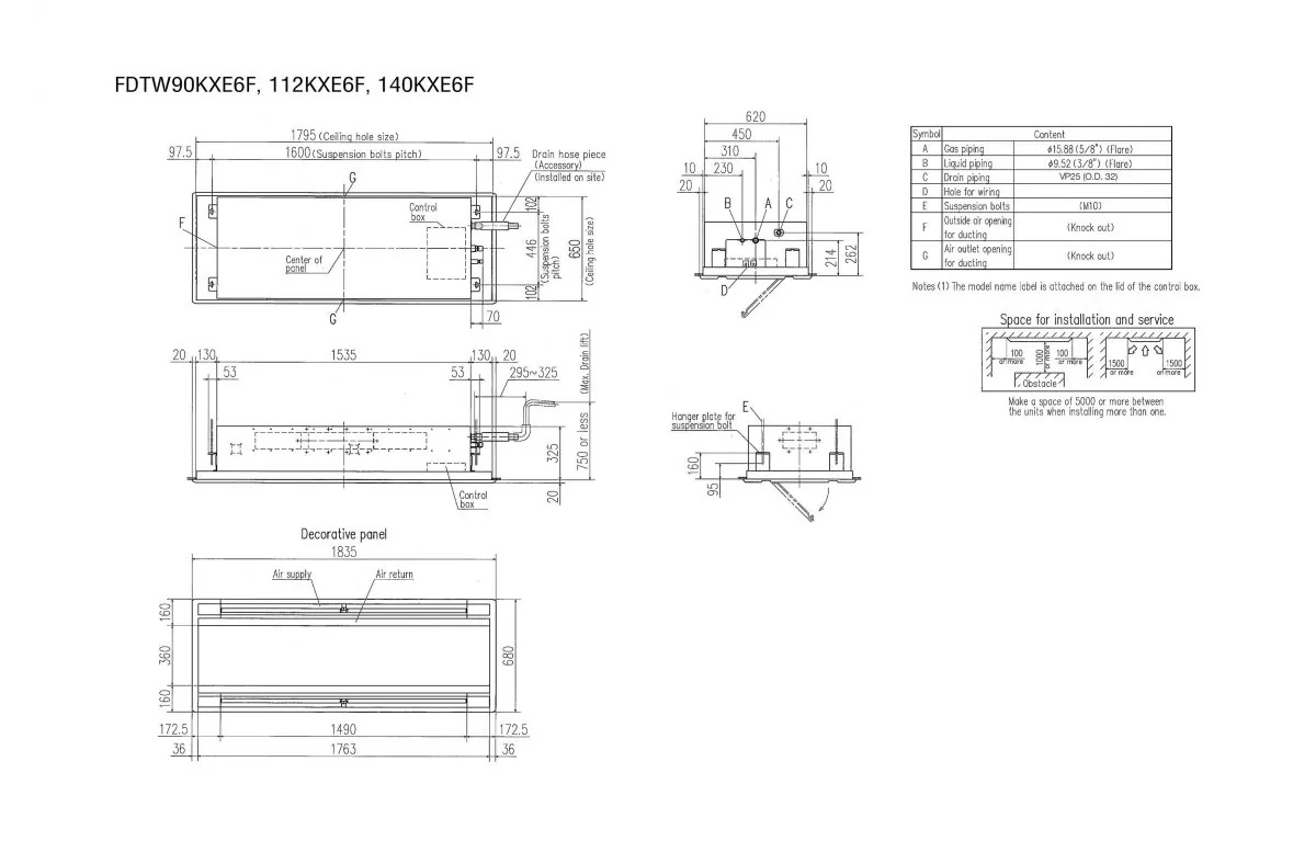 Schema tehnică FDTW112KXE6F
