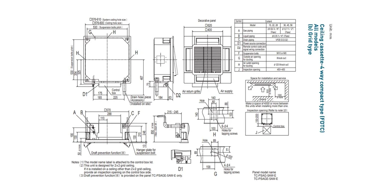 Schema tehnică FDTC56KXZE1-W