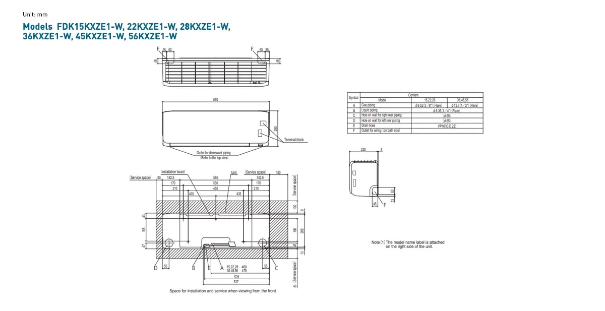 Schema tehnică FDK56KXZE1-W