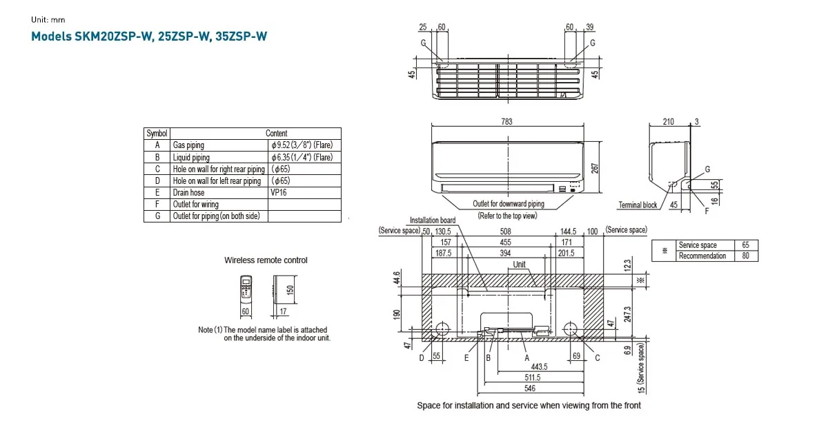 Schema tehnică SKM20ZSP-W