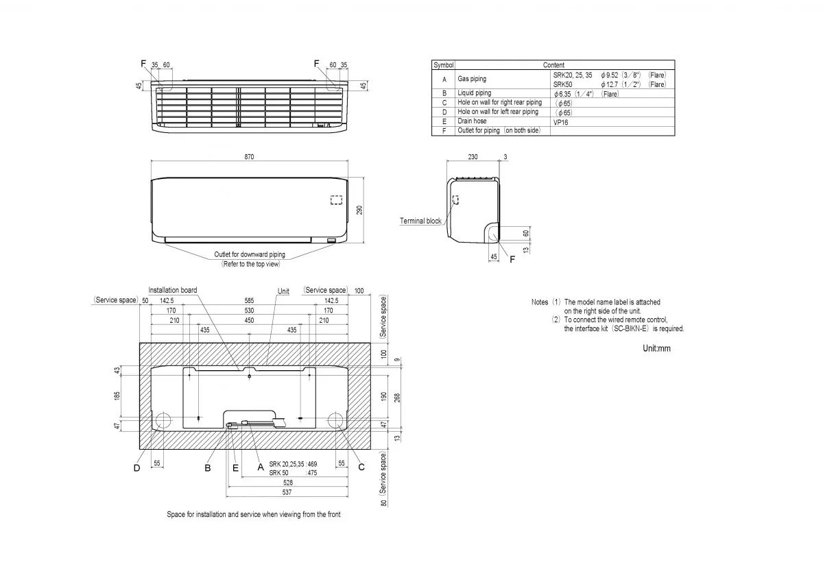 Schema tehnică SRK25ZS-W