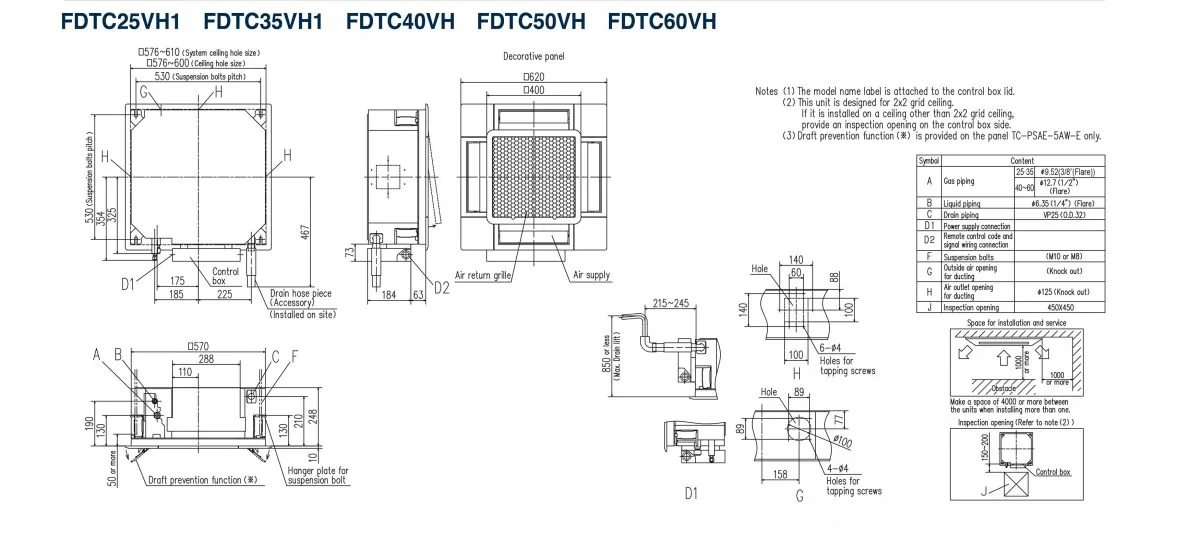 Schema tehnică FDTC100VSXPVH