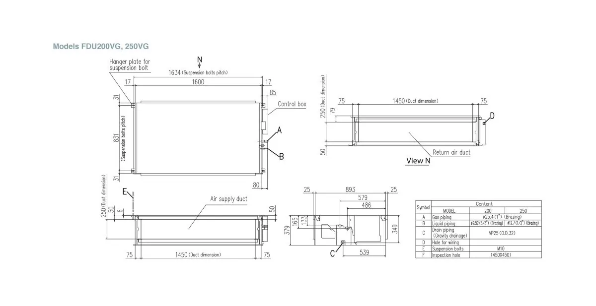Schema tehnică FDU250VSAVG