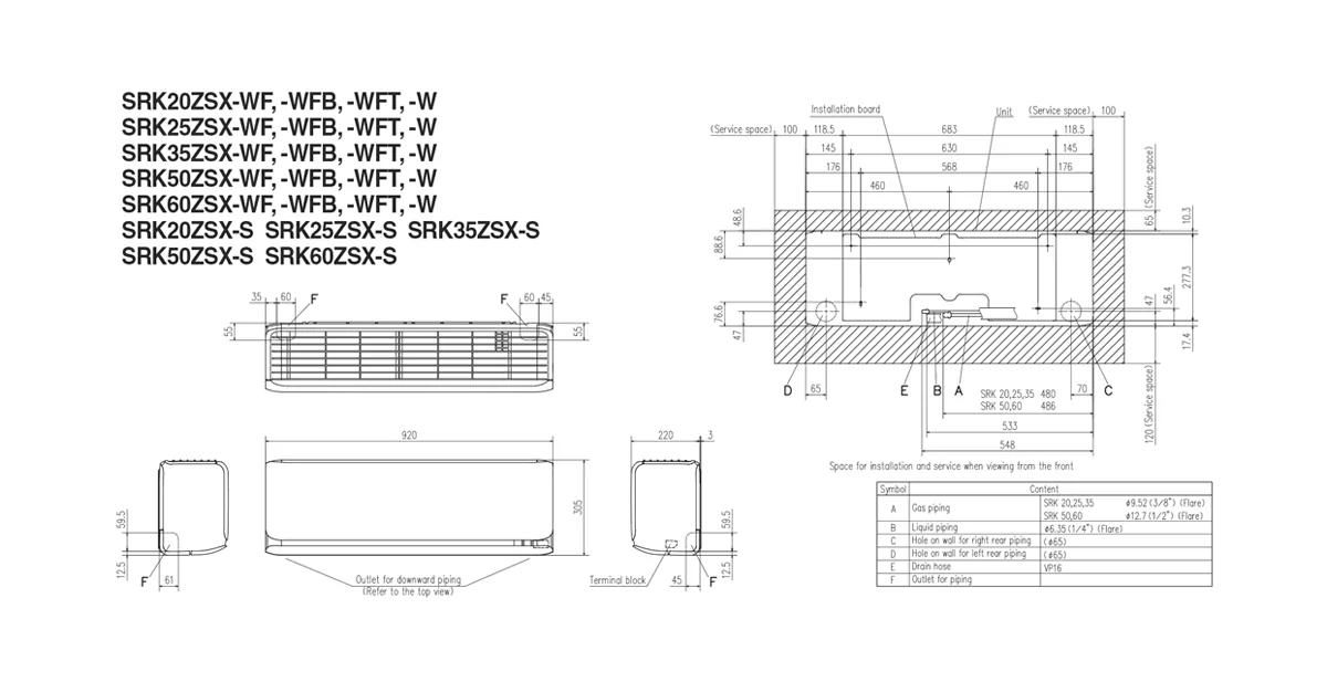 Schema tehnică SRK20ZSX-WFB / SRC20ZSX-W