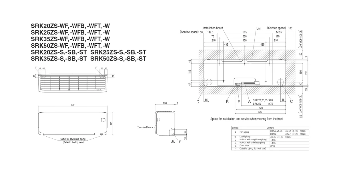 Schema tehnică SRK35ZS-WF / SRC35ZS-W2