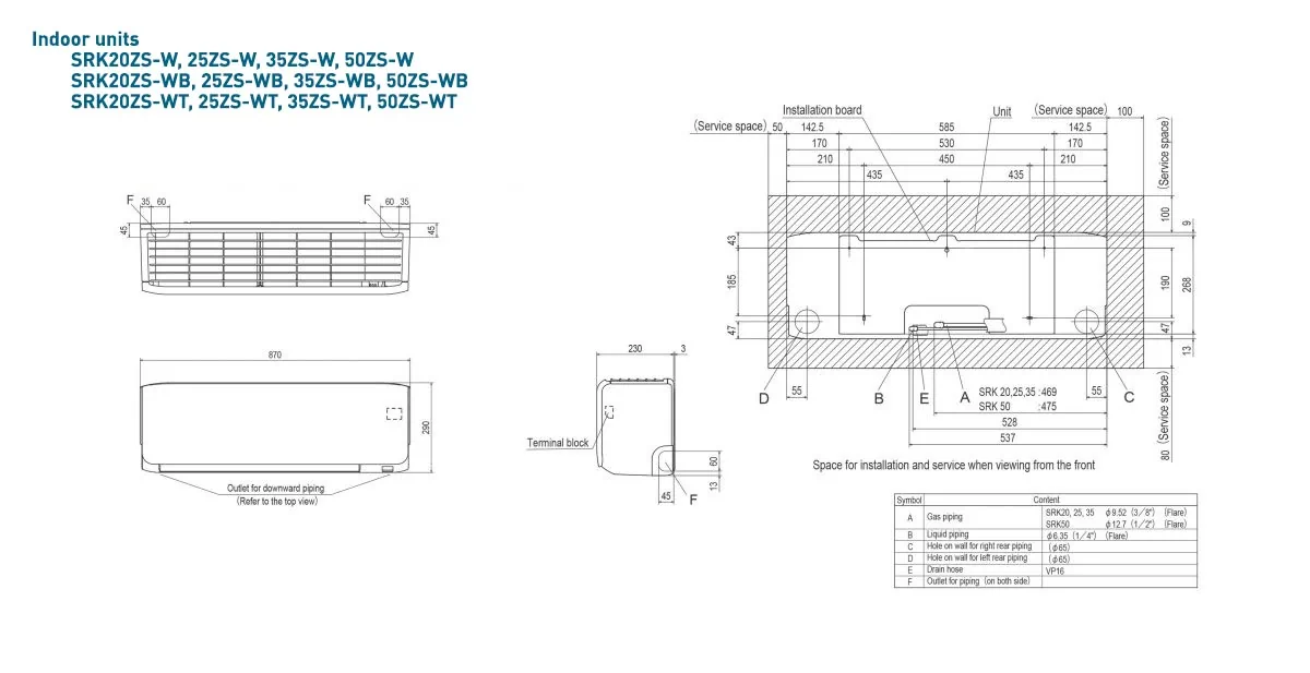 Schema tehnică SRK35ZS-W / SRC35ZS-W2
