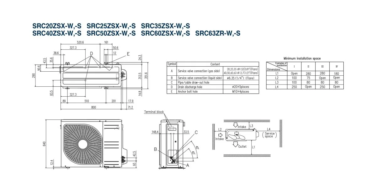 Schema tehnică SRK60ZSX-W / SRC60ZSX-W1